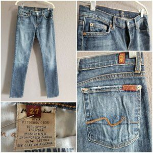 7 For All Mankind Roxanne Skinny Jeans 27 MADE IN USA - Jeans